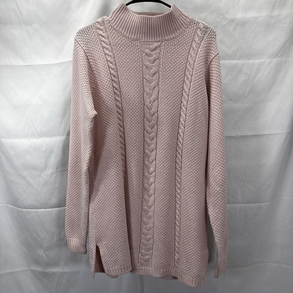 Vintage Yarnworks Pale Pink‎ Mock Neck Sweater Size Medium